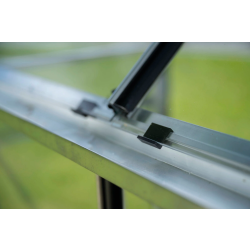 HALLS szklarnia ogrodowa ICON PLANTHOUSE 8 (9,7 m2; 2,55 x 3,79 m) czarna, szkło hartowane + baza